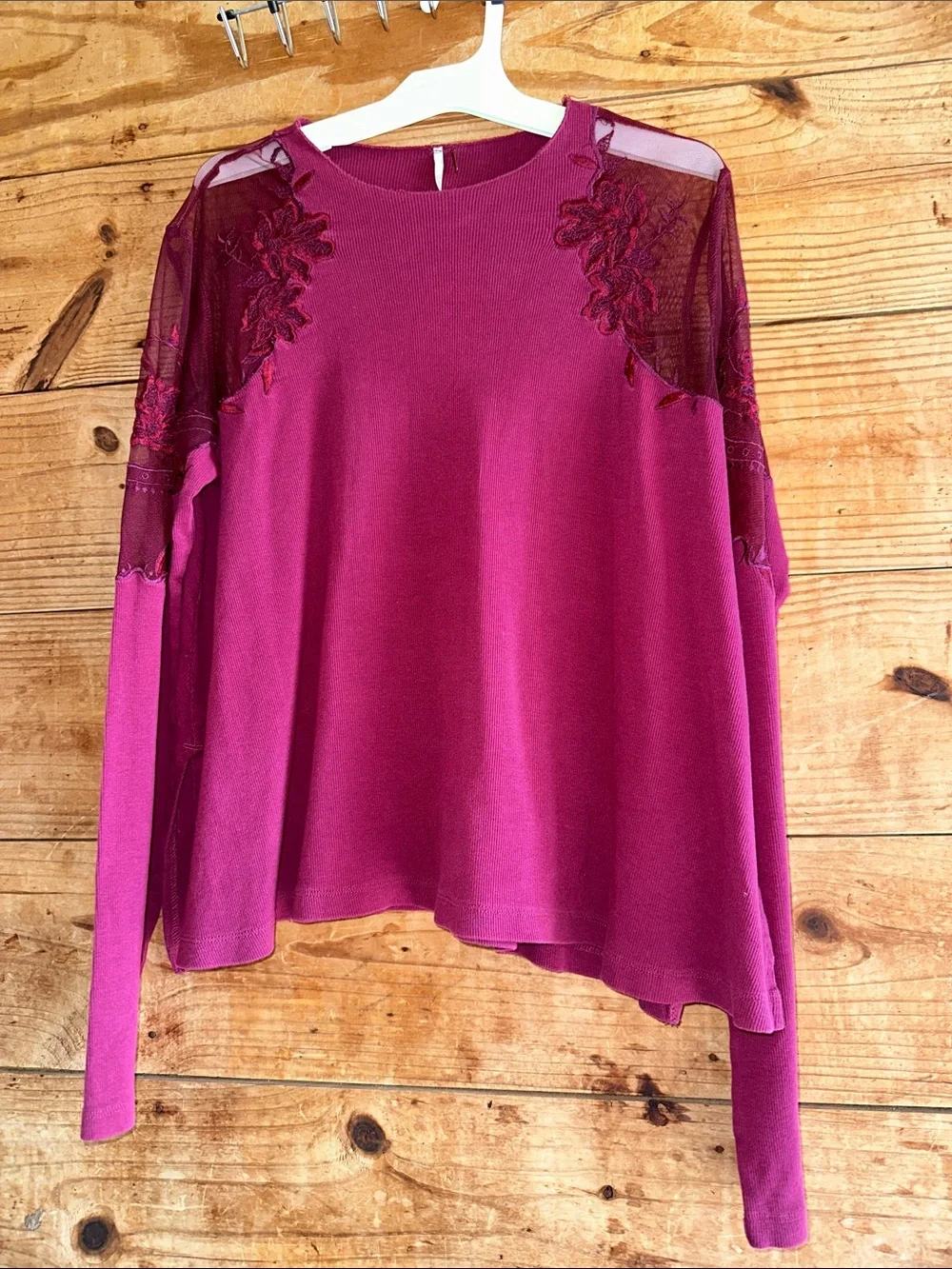 Free People Daniella Top in Burgundy